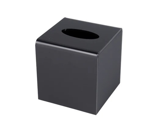 Square Tissue Box Acrylic - Black