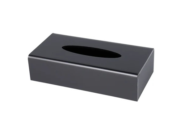 Rectangular Tissue Box Acrylic - Black
